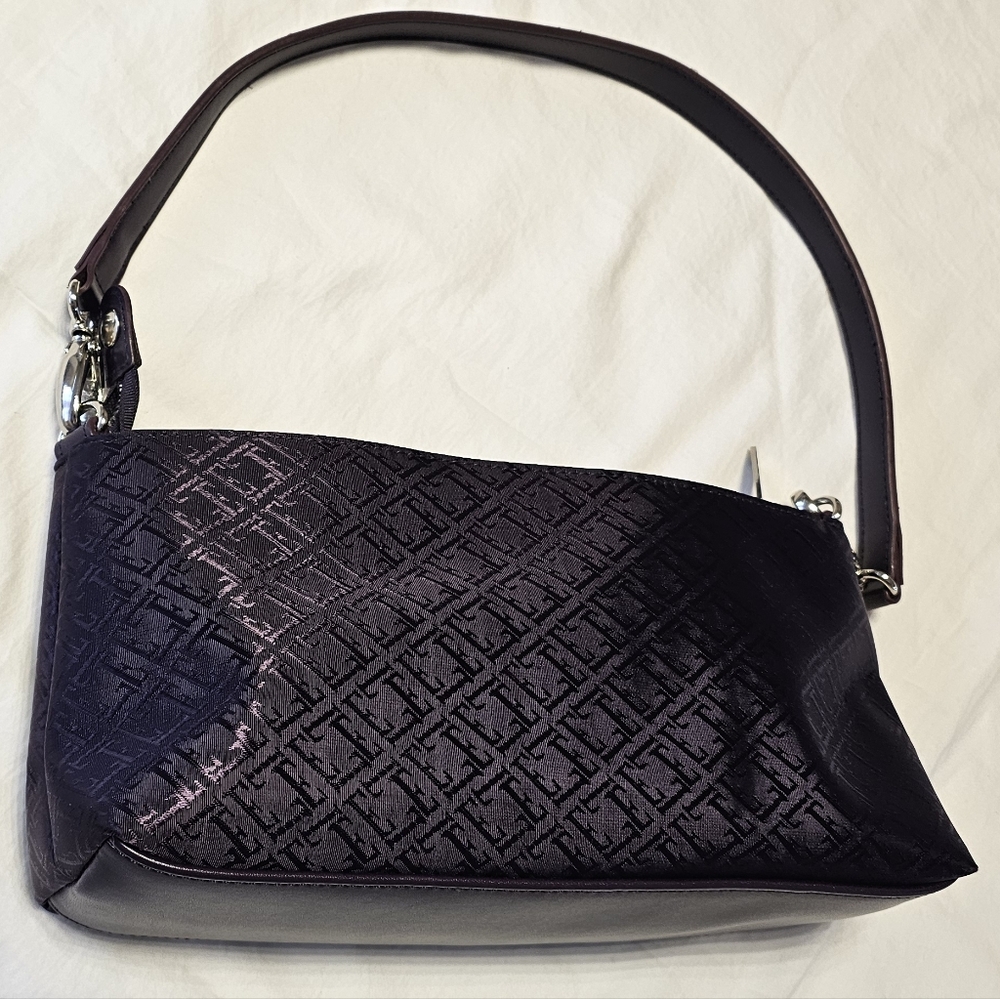 Vintage ELLE Monogram Mini Shoulder Bag Purple  V-GRK